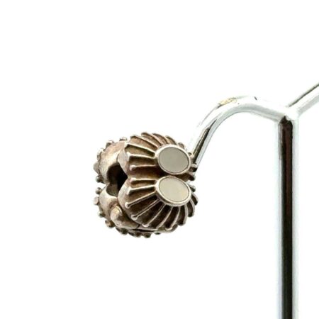 Pandora ALE .925 Sterling Silver Gray Enamel Clip Charm, 4.0g (2 Available)