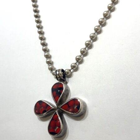 950 Sterling Silver Four Petal Flower Huayruro Seeds Pendant In Resin 16” Chain