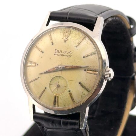 Vintage 32mm Bulova Surf King Waterproof Manual-Wind Wristwatch - Working