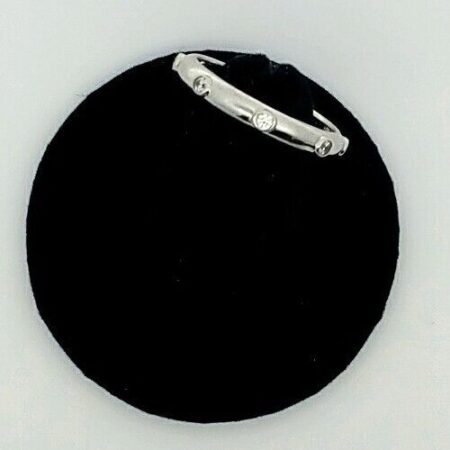 925 Sterling Silver Cubic Zirconia Band Eternity Ring 3.5 Grams Size - 9