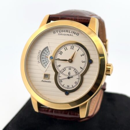 45mm Stuhrling Original Eclipse II 135A Automatic Gold-Tone Wristwatch
