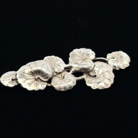 Vintage Jo Michels .925 Sterling Silver Water Lily Pad Brooch/Pin, 6.5g