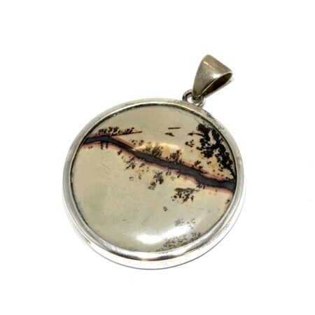 925 Sterling Silver Dendritic Agate Pendant 18.9g
