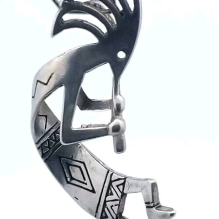 Native America Engraved Kokopeli Flute Player Pendant 7.1 Grams