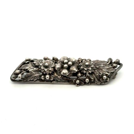 Vintage .925 Sterling Silver Hobé Floral 1940s Brooch/Pin US Design 126476 13.4g