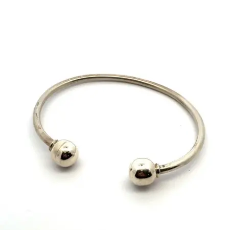 7” Vintage Taxco Mexico Key Chain Cuff Bracelet 925 Sterling Silver 16g