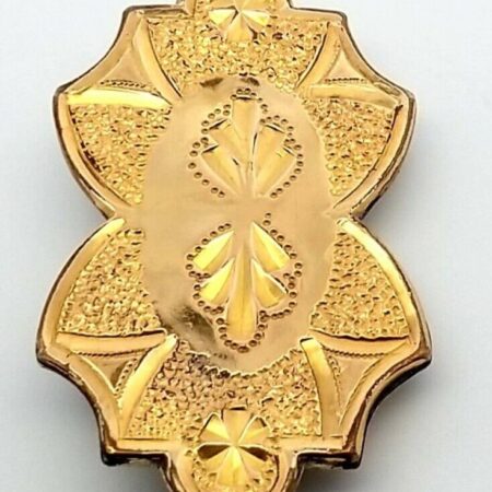 Antique Victorian Gold Filled Etched Engraved Bar Floral Design Brooch/Pin
