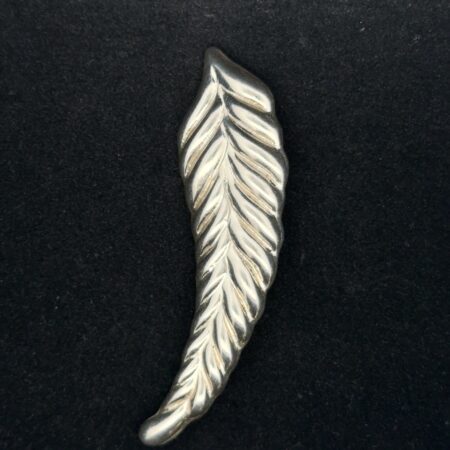 Vintage Taxco Mexico .925 Sterling Silver TC-168 Puffed Leaf Pin, 12.1g