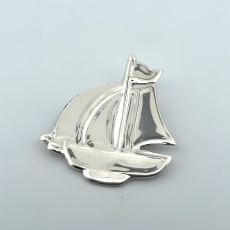Taxco Mexico 925 Sterling Silver Sail Boat Brooch/Pin 14.3g