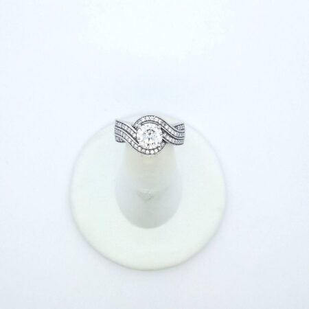 D'Joy .925 Sterling Silver, Moissanite Ring 4.9 Grams Size-5