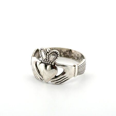 Size: 10 Irish 925 Sterling Silver Claddagh Ring 3.4g