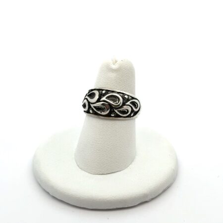 Vintage Open Worked 925 Sterling Silver Ring Size: 6.5