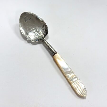 5.5” Birmingham 1897 Hillard & Thomason 925 Sterling Silver MOP Handle Spoon 20g