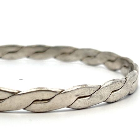 Taxco Mexico 925 Sterling Silver Twist 8.25” Bangle Bracelet 18.3 Grams