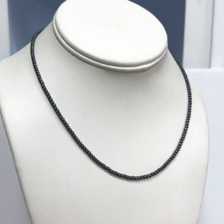 Italian 925 Sterling Silver Beaded Necklace 16” 9.1 Grams