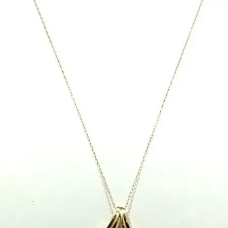 14K Yellow Gold 18" Wheat Chain With Oval Amethyst Gemstone Necklace 1.9 Grams