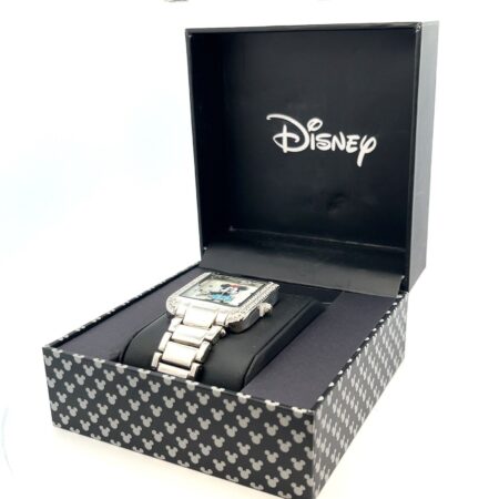 Disney Accutime Minnie Mouse Stainless Steel Rectangle Women’s Wristwatch w/ Box