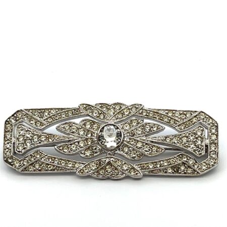 925 Sterling Silver Cubic Zirconia Brooch/Pin 14.3 Grams