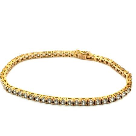 7” Ross Simons Gold Vermeil 925 Sterling Silver Cubic Zirconia Tennis Bracelet