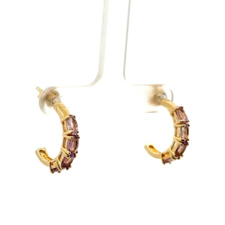 .925 Sterling Silver Gold Vermeil Ross Simon Amethyst Earrings, 2.9g