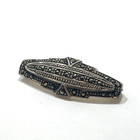 Vintage Art Deco 925 Sterling Silver and Marcasite Pin/Brooch 6.4 Grams