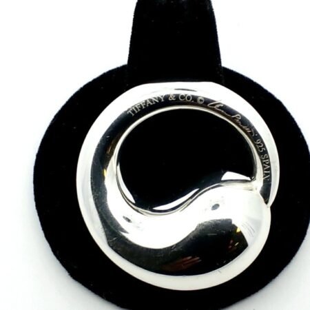 Tiffany & Co Elsa Peretti Sterling Silver Large Eternal Circle Cord Necklace