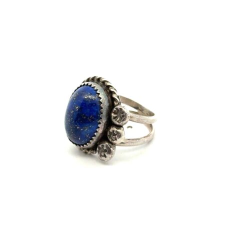 Vintage Southwestern 925 Sterling Silver Lapis Lazuli Ring Size - 5.5, 6.6g