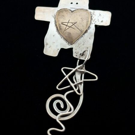 Roggio Vintage .925 Sterling Silver, Brass Brooch/Pin, 6.4g