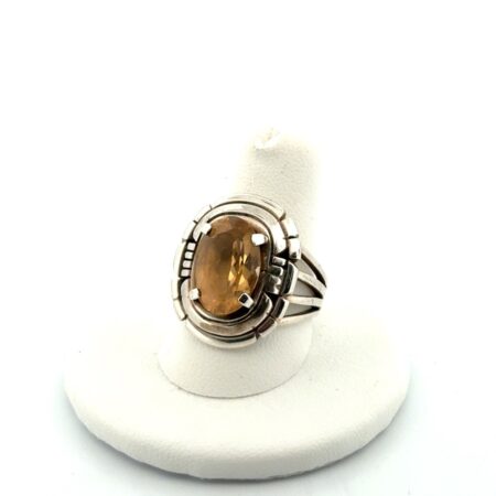 Size: 9 Carl Quintana 925 Sterling Silver Citrine Ring 10.8g