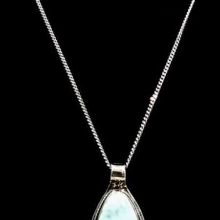 Larimer 925 Sterling Silver Teardrop Shape Pendant With Edge Detail 9.5 Grams