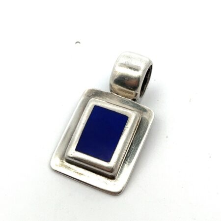 Vintage Mexico 925 Sterling Silver Lapis Lazuli Pendant 13.1g