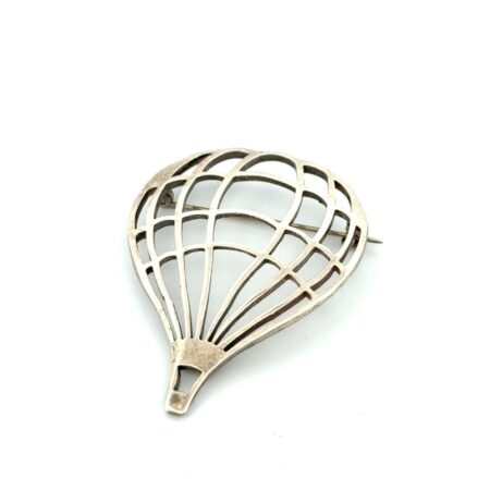 925 Sterling Silver Hot Air Balloon Brooch/Pin 8.6g