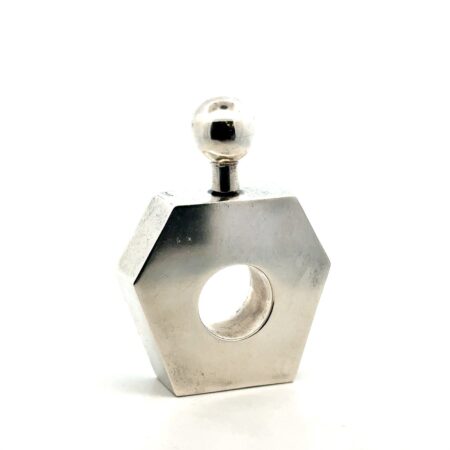 Vintage Taxco Mexico .925 Sterling Silver Modernist Perfume Bottle, 53.9g