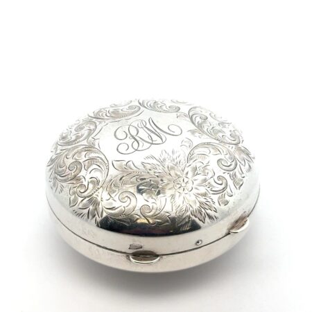 Vintage Watrous Mfg. Co. 925 Sterling Silver Pill/Trinket Box, 54.5g