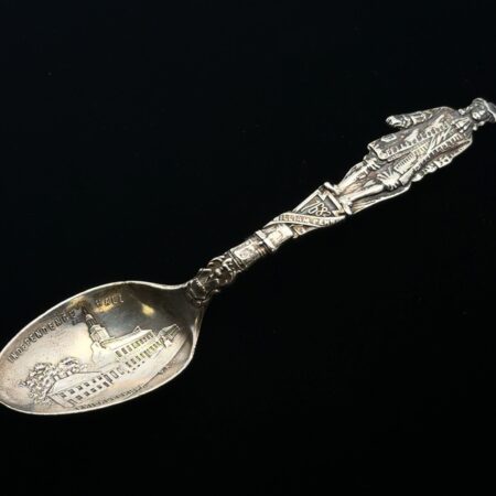 Vtg. 925 Sterling Silver William Penn/Independence Hall Souvenir Spoon, 23g