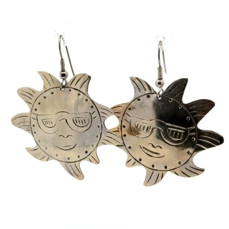 Alpaca Silver Sunny Day Dangle Earrings 10.7g
