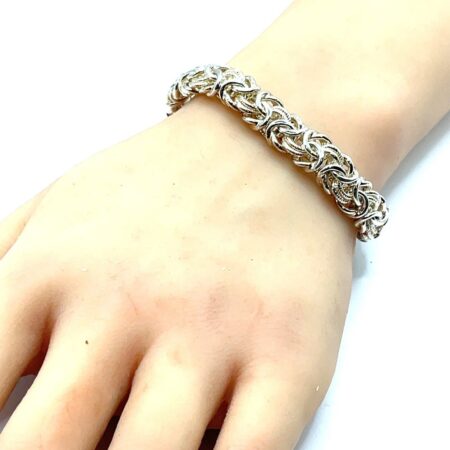 Byzantine Milor Italy Sterling Silver 925 Bracelet - 7 Inch