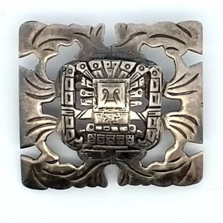 Vintage Old Cuzco 925 Sterling Silver Peruvian Brooch/Pin 8.4 Grams