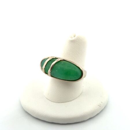 Size: 8 Retired Silpada 925 Sterling Silver Hammered Chrysoprase Ring 7.8g