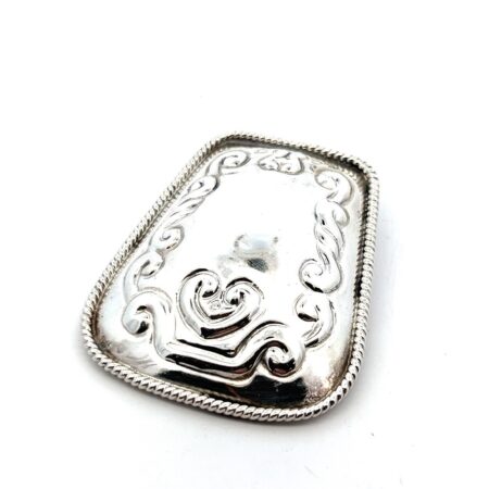 Large Taxco Mexico 925 Sterling Silver Puffy Rectangle Pendant 40.5g