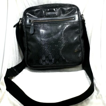 GUCCI GG Imprime Black Monogram Crossbody Shoulder Bag