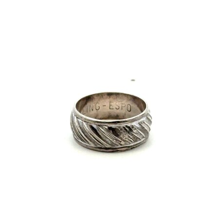 Vintage Joseph Esposito .925 Sterling Silver Swirl Band Ring, Size-5, 3.5g