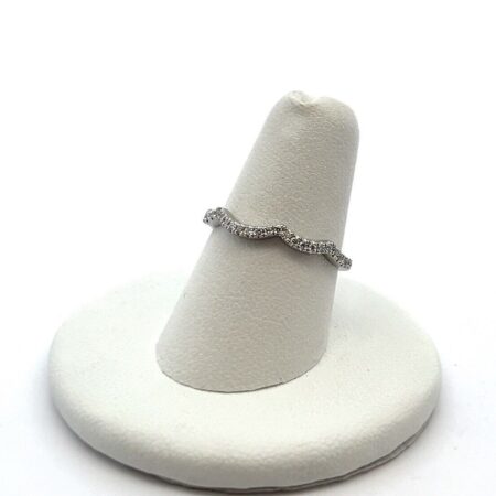Neil Lane 14k White Gold Diamond Contoured Band Ring Size: 6.75