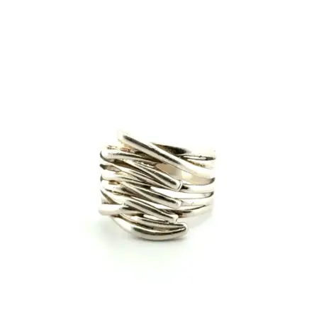 Size: 7 Israel Hagit Gorali 925 Sterling Silver Ring 6.53g