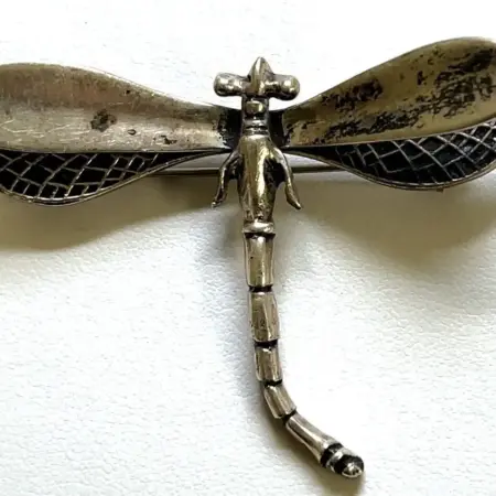 Vintage 925 Sterling Silver Dragonfly Brooch/Pin 13.9 Grams