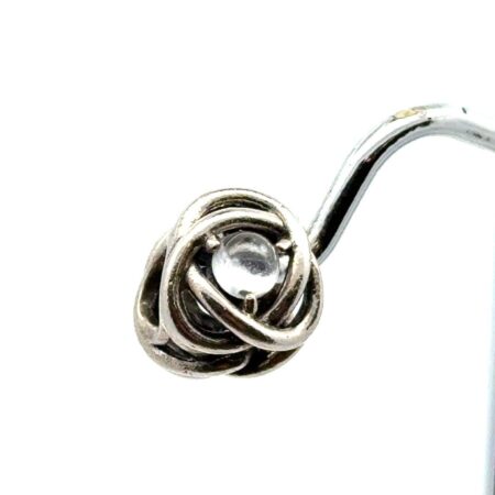 Pandora “ALE” 925 Sterling Silver Eternity Circle Charm Clear Stone April B-Day
