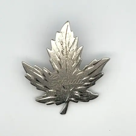 Sterling Silver Canadian Maple Leaf Brooch/Pin Marked BMCO 5.7 Grams