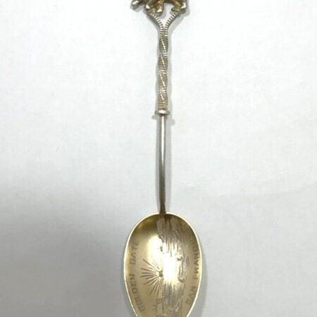 Sterling Silver, Golden Gate- San Francisco Bear Souvenir Spoon - 5.7 Grams