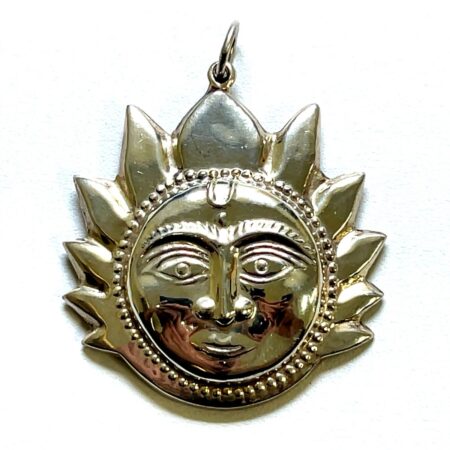 925 Sterling Silver Columbian Sun Face Pendant 12.6 Grams