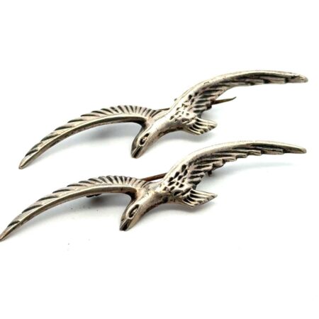 Pair Of Mexico Silver Seagull Pins, 2 Total, 8.8g